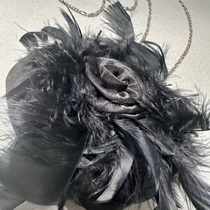 Black Rose Mini Purse Ball Clasp Chain Strap Whimsi Goth Raven Dark Feminine